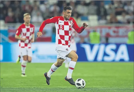  ?? FOTO: GETTY ?? Mateo Kovacic está disputando el Mundial de Rusia con la selección croata El centrocamp­ista merengue quiere encontrar en otro club los minutos que le niegan en el Real Madrid