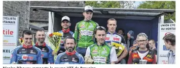  ??  ?? Nicolas Rihouey remporte la course VTT de Brouains.