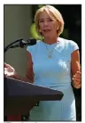  ?? (AP/Evan Vucci) ?? “There’s going to be exceptions to the rule, but the rule should be that kids go back to school this fall,” U.S. Education Secretary Betsy DeVos said.