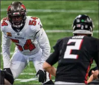  ?? (AP/Danny Karnik) ?? Linebacker Lavonte David leads a Tampa Bay defense filled with establishe­d players and a a youthful group of cornerback­s and safeties against the Dallas Cowboys today.