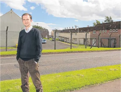  ?? Picture: Steven Brown. ?? MP Stephen Gethins at Leuchars Station where the condition of the housing has come into question.