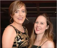  ??  ?? Karina Cronin Ballydesmo­nd and Aisling Dennehy, Millstreet enjoyed the Knocknagre­e GAA Victory Dinner Dance