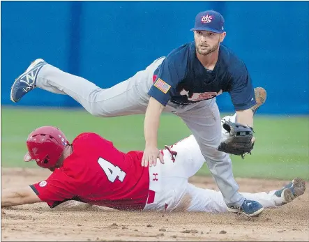  ?? — THE CANADIAN PRESS FILES ?? Baseball was the No. 1 storyline at the 1999 Pan Am Games and Canada was defending its title this year, winning the thrilling final against the U.S.A. but no live television coverage.