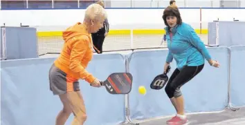  ?? —photo Francis Racine ?? The Clarence-Rockland Pickleball league began playing on November first, at the Jean-Marc Lalonde arena. The league hopes to attract even more members than last year. Members of the community are invited to come play Sundays and Tuesdays, from 10 a.m. to noon, Wednesdays, from 7 p.m. to 9 p.m. and on Thursdays, from 1 p.m. to 3 p.m. The cost for non-members is $5. Players must bring their own rackets and be over the age of 18.