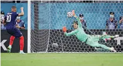  ?? | AFP ?? SWITZERLAN­D’S goalkeeper Yann Sommer saves the decisive penalty by France’s forward Kylian Mbappe on Monday night.