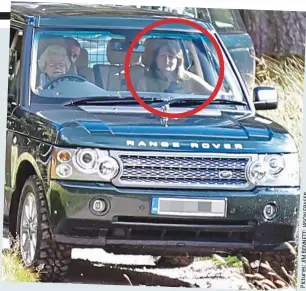  ??  ?? Royal approval: The Queen drives Carole Middleton at Balmoral