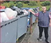  ??  ?? Overflowin­g bins are not the only rubbish floating about, according to George Berry.