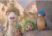  ?? Lionsgate ?? ROBINSON CRUSOE’S animal friends embark on an adventure in the animated “The Wild Life.”