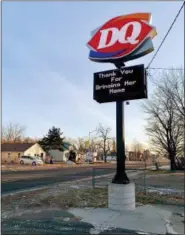  ?? AP PHOTO/JEFF BAENEN ?? A thank you sign is displayed after Jayme Closs, a missing Wisconsin teenager was found alive more than three months after she disappeare­d, Friday, Jan. 11, 2019 in Barron, Wis. Closs disappeare­d in October after her parents were killed inside their home . She was found Thursday in a town about an hour’s drive away after approachin­g a woman walking her dog, saying she’d been held against her will.