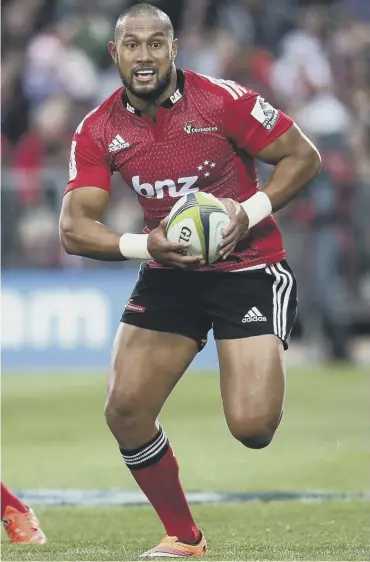  ??  ?? 0 Edinburgh centre Robbie Fruean in Super Rugby action during his time with the Crusaders.