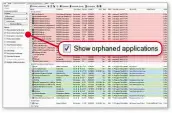  ??  ?? Tick the ‘Show orphaned applicatio­ns’ box to see and remove stubborn programs Click this to see only Windows 10 apps when deciding what you want to uninstall