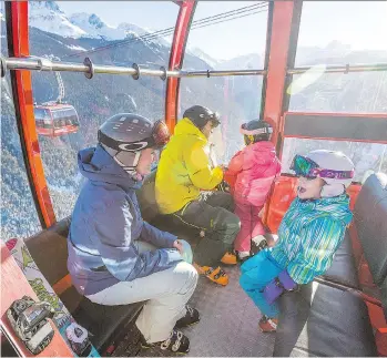  ?? JUSTA JESKOVA ?? Riding the Peak to Peak Gondola at Whistler Blackcomb offers incredible views.