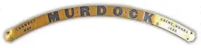  ?? ?? Name game: The 156-year-old nameplate Murdock, from LNWR Newton class 2-4-0 No. 1488, that will be going under the hammer on October 1. The plate, which is also engraved with LNWR identifica­tion and ‘Crewe Works May 1866,’ is one of the oldest ever to appear at auction. GREAT NORTHERN RAILWAYANA