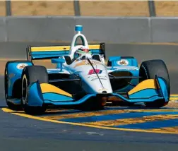  ??  ?? O'Ward, durante su gran debut el pasado fin de semana en IndyCar, en Sonoma.