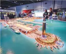  ?? Ahmed Ramzan/ Gulf News ?? A view of the Dubai Harbour project at the Meraas stand.