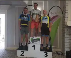  ??  ?? SERC’s Jay Earls on the podium in Shannon.