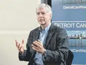  ?? PAUL SANCYA/AP ?? Gov. Rick Snyder is expected to appoint an emergency manager for Detroit’s finances.