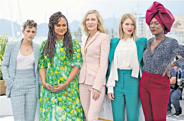  ??  ?? Kristen Stewart, Ava Duvernay, Cate Blanchett, Lea Seydoux and Khadja Nin, members of the Cannes Film Festival jury