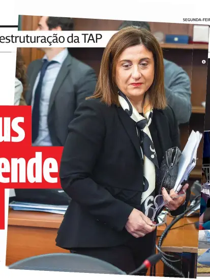  ?? ?? 1 Presidente executiva da TAP, Christine Ourmières-Widener 2 Tiago Faria Lopes, presidente do Sindicato dos Pilotos
3 A companhia britânica Flybe, que a CEO da TAP já liderou, foi declarada insolvente