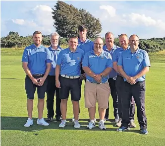  ?? ?? Team effort The men’s Perth and Kinross County golf team