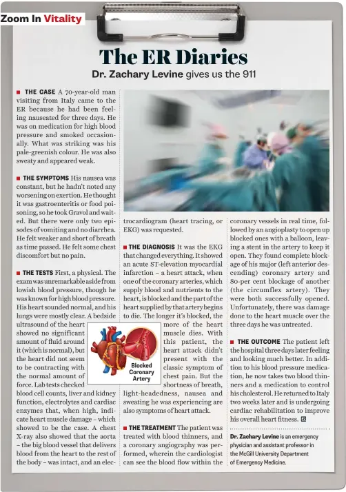  ??  ?? Blocked Coronary Artery