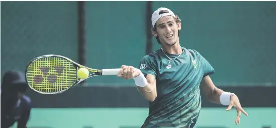  ?? Picture: Gallo Images ?? POINT TO PROVE. Lloyd Harris will be hoping he can take his good form into South Africa’s Davis Cup ties this season.