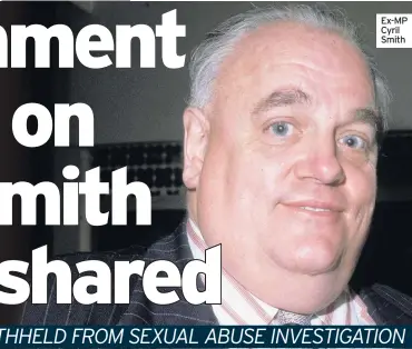  ??  ?? Ex-MP Cyril Smith