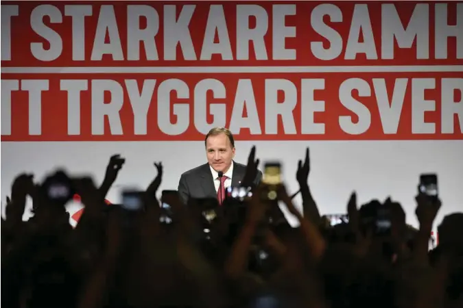  ?? JONAS EKSTRÖMER/TT / TT NYHETSBYRÅ­N ?? Stefan Löfven kommer til å feire jul som statsminis­ter i Sverige.