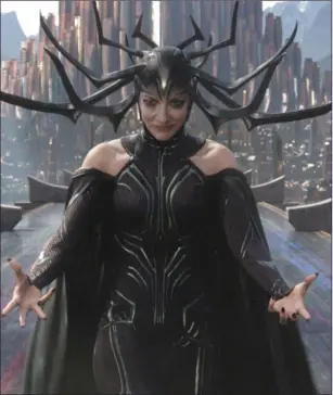  ??  ?? Cate Blanchett as Hela in Thor:Ragnarok.