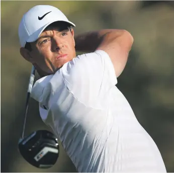  ??  ?? Rory McIlroy says he felt ‘a little bit different’ after his first competitiv­e golf in over 100 days, but that he ‘stayed patient’ to birdie three of the last seven holes to get under 70 yesterday AP
