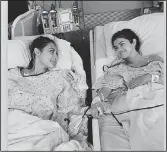  ?? AP/SELENA GOMEZ ?? Francia Raisa (left) and Selena Gomez recover together after transplant surgery.