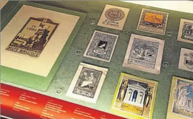  ?? FUNDACIÓ RAFAEL MASÓ ?? Una selección de los tresciento­s exlibris expuestos en la casa Masó