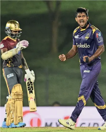  ??  ?? Dananjaya Lakshan was impressive at the inaugural LPL, turning out for Galle Gladiators