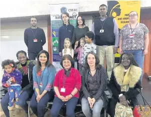  ??  ?? Event Some of the people attending the Forth Valley Black History Month event in the Mayfield Centre