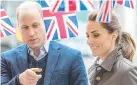  ??  ?? PURPOSE: The Duchess of Cambridge and husband Prince William. Picture: AFP