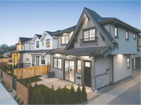  ?? WESTCOAST LIVING REAL ESTATE GROUP ?? This four-bedroom, three-bathroom half duplex at 11520 Railway Avenue in Richmond sold for $1.7 million.