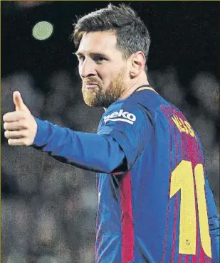 ?? FOTO: PEP MORATA ?? Messi está atravesand­o otros de los momentos más sublimes de su etapa azulgrana