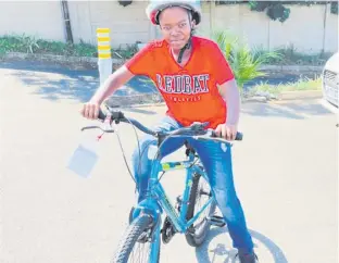  ?? PHOTO: SUPPLIED ?? Ayabonga Shababala on his new bicycle.