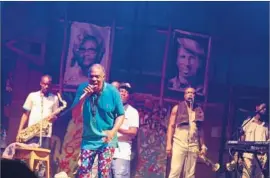  ?? Tim McDonnell For The Times ?? FEMI KUTI rehearses in Lagos. His father, Fela Kuti, produced music that defended the struggles of the working class and enraged the Nigerian government.