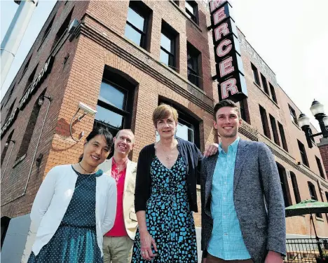  ?? ED KAISER /EDMONTON JOURNAL ?? From left, Euna Kang of Edmonton Economic Developmen­t, Todd Babiak, Mary Sturgeon and Chris Green are part of Make Something Edmonton. Stale slogans don’t work to make or change a city’s image, the group says, but success stories can.