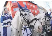  ?? FOTO: DPA ?? Eine Karnevalis­tin zu Pferde im Rosenmonta­gszug in Köln 2018.