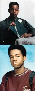  ??  ?? 1. Vers 1986, Kanye a environ 9 ans. 2. En 1991, à 14 ans.3. En 1997, à 20 ans. 4. En 1996 4