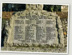  ??  ?? JF Purcell’s death is commemorat­ed on Chartham War Memorial