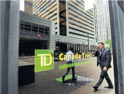  ?? NATHAN DENETTE THE CANADIAN PRESS FILE PHOTO ?? TD said Thursday it was in talks with U.S. bank First Horizon to extend a May 27 deadline for the takeover deal to close as it did not expect to receive the regulatory approvals it needs by that date.