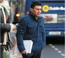  ??  ?? Juan Domingo Morales leaving the High Court yesterday