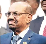  ??  ?? Sudanese President Omar Al-Bashir