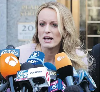  ?? MARY ALTAFFER/THE ASSOCIATED PRESS ?? Porn star turned social activist Stormy Daniels is an appealing rule-breaker and doesn’t hesitate to give her readers what they want and that includes an intimate, if cringe-inducing, descriptio­n of Donald Trump from before he became U.S. president.