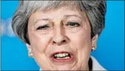  ?? TOBY MELVILLE/GETTY-AFP ?? Theresa May: “We have not been able to overcome the fact that there isn’t a common position in Labour.”
