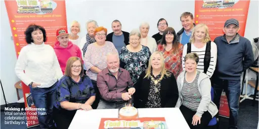  ??  ?? Making a difference Vital service Food Train celebrated its fifth birthday in 2018