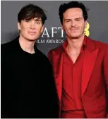  ?? ?? Leading men: Cillian Murphy and Andrew Scott are up for IFTAs